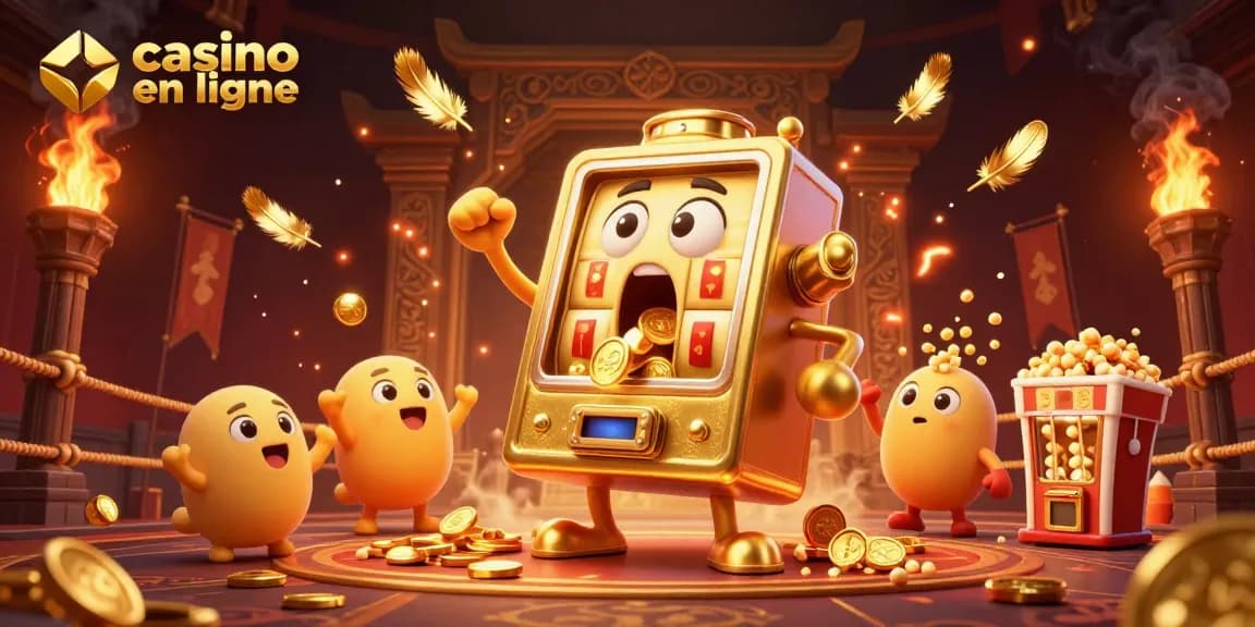Doublant les mises avec casino en ligne, machines à sous dorées et ambiance festive.