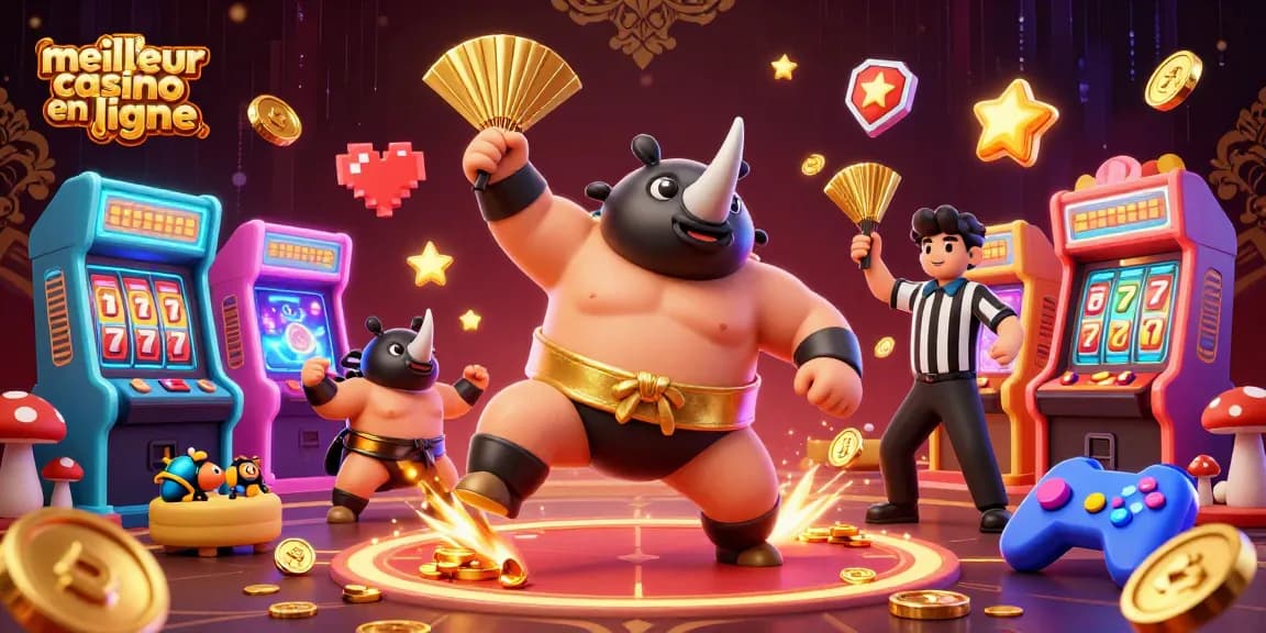 Profitez du meilleur casino en ligne avec un championnat de sumo de scarabées et des machines à sous colorées.