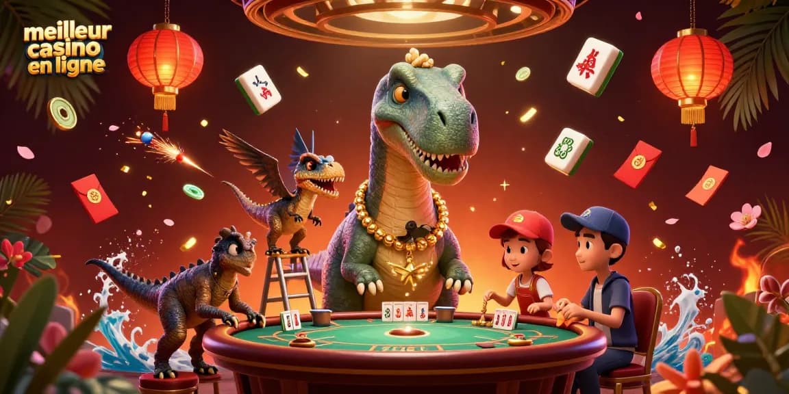 Visualisez le meilleur casino en ligne avec des personnages cartoon défiant les lois de l'apesanteur.