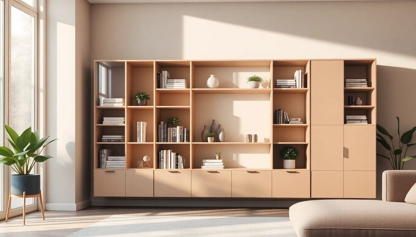 Organizing with a stylish storage cabinet featuring decorative elements for enhancement.