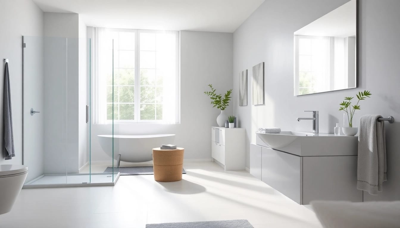 Die Produkte von sonni sanitär GmbH in einem modernen Badezimmer, elegant und stilvoll angeordnet.