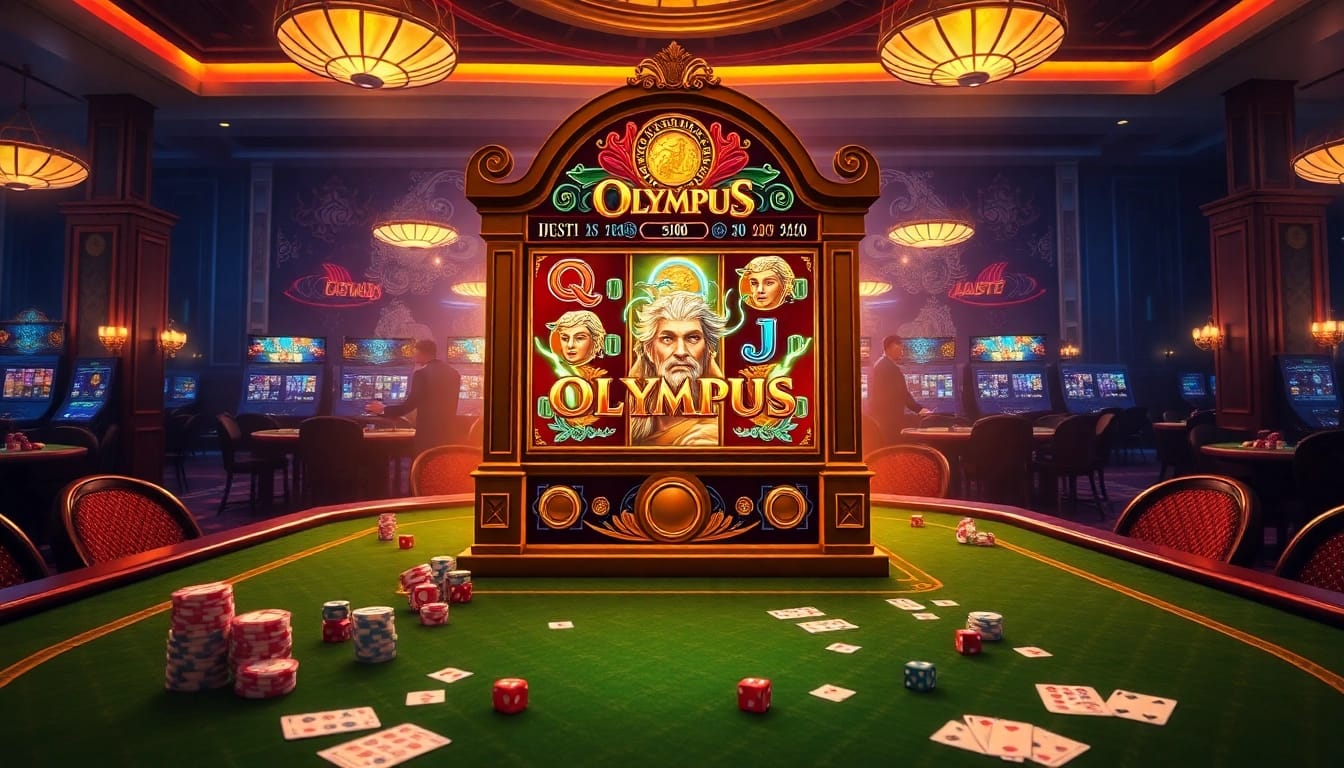 Mengajak pemain bermain di mesin slot Olympus dalam suasana kasino yang mewah.