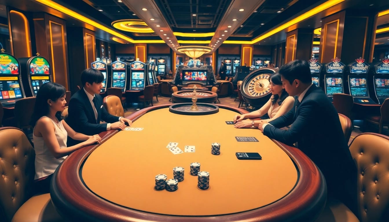 Experience the thrill of gaming with https://f168.today/ at a luxurious poker table.