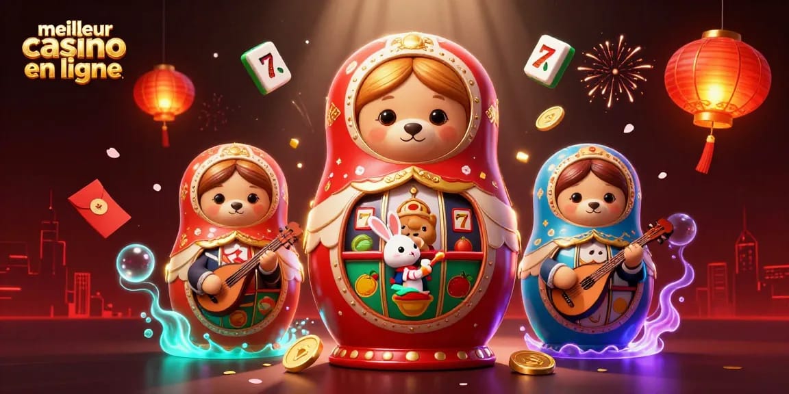 Jouez au meilleur casino en ligne et découvrez des ours Matryoshka avec des éléments de jeu excitants.