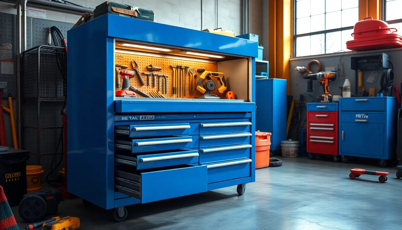 Organize your workspace with a beta roll cab featuring six spacious drawers for essential tools.