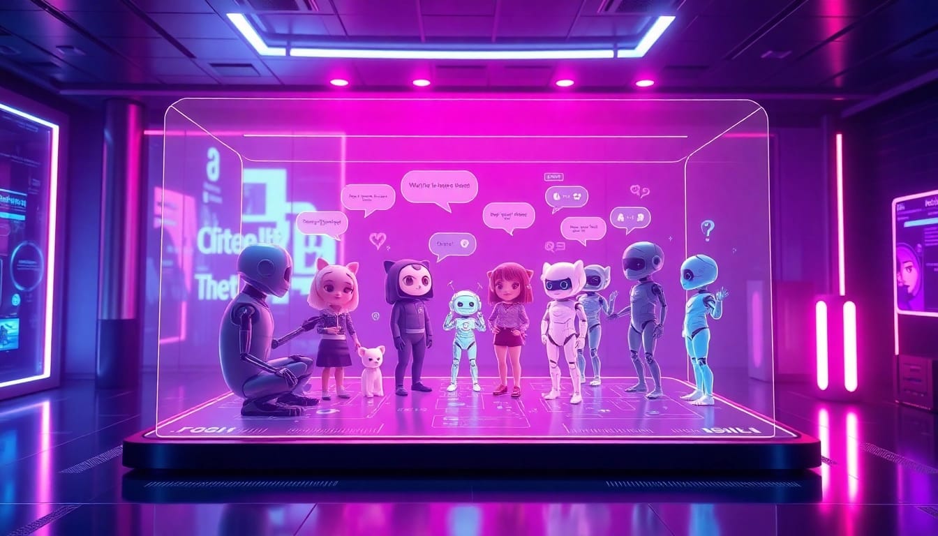 Engaging nsfw character ai interaction presented in a sleek digital environment.