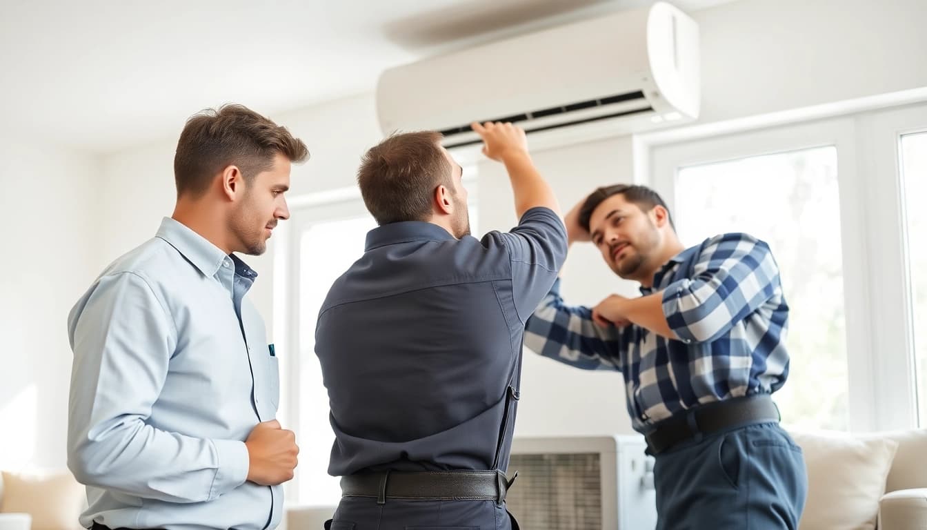 Expert HVAC technicians maintaining systems for a reliable HVAC company canada service.