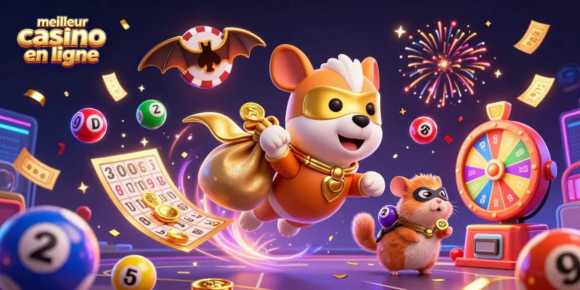 Découvrez le meilleur casino en ligne avec notre super-héros canin portant une cape dorée.