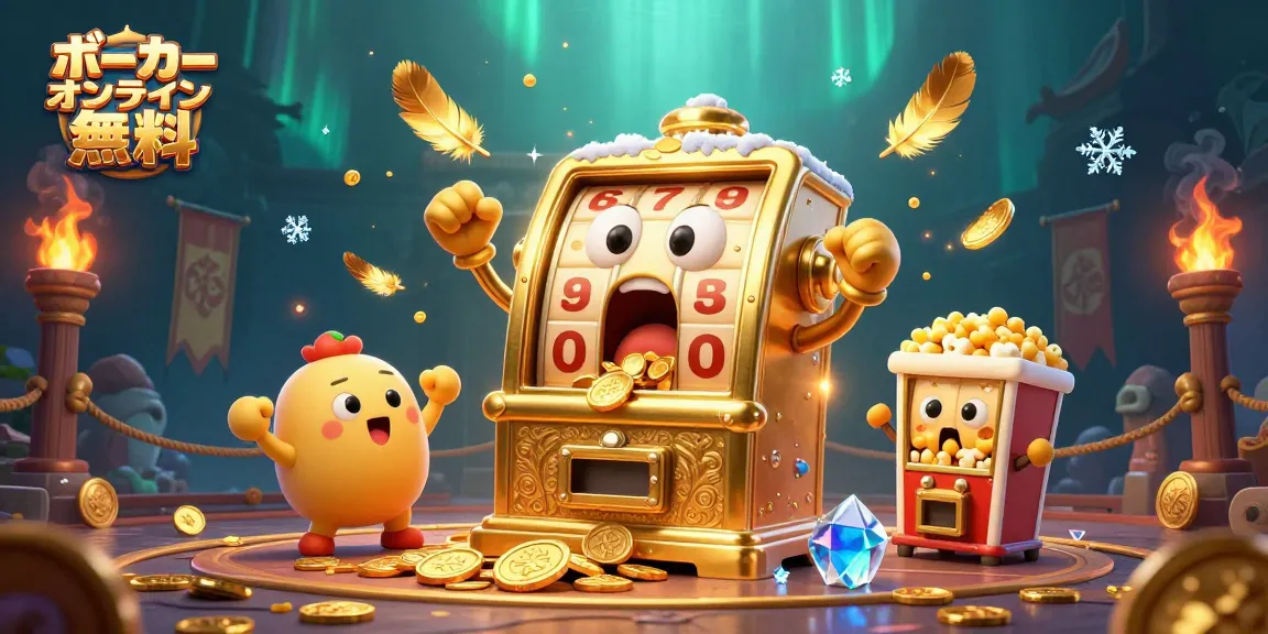ポーカー オンライン 無料で驚きのジャックポットを受け取るスロットマシンのイラスト
