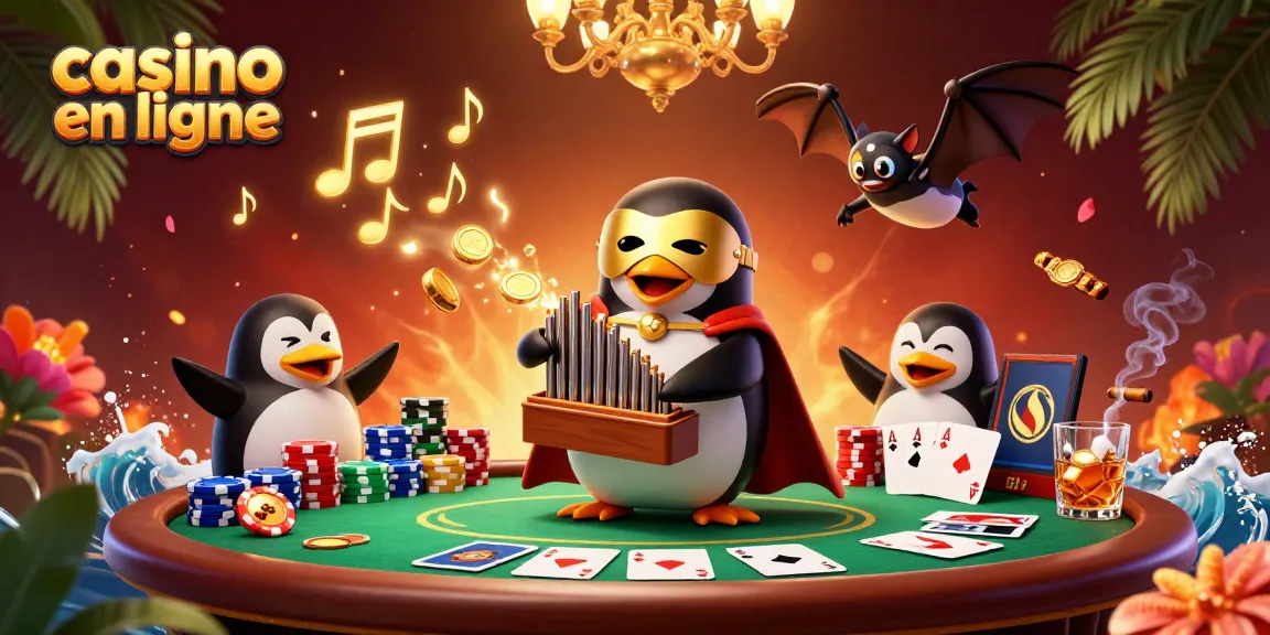 Jouez à casino en ligne avec des jeux dynamiques et des personnages fascinants dans une scène colorée.