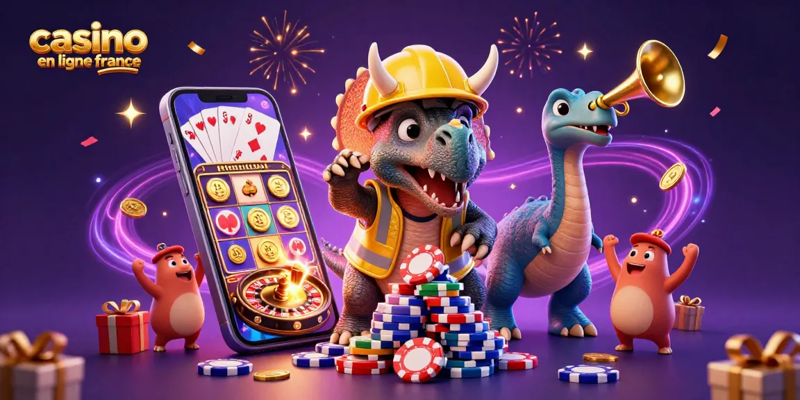 Construisez un empire au casino en ligne France avec des triceratops et des célébrations colorées.