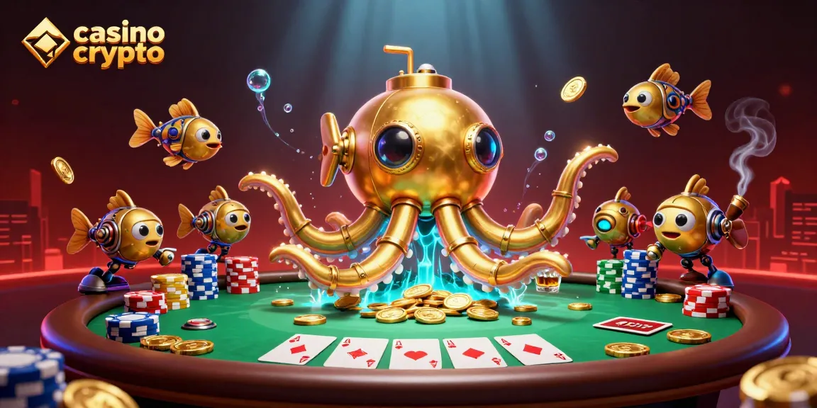 Gioca ai casino crypto e scopri la ricchezza di vantaggi crittografici in un'illustrazione vivida.