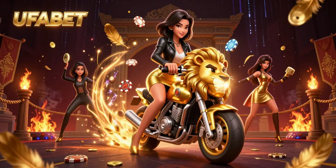 Experience thrilling bets with UFABET in this ultra-detailed 3D casino illustration.