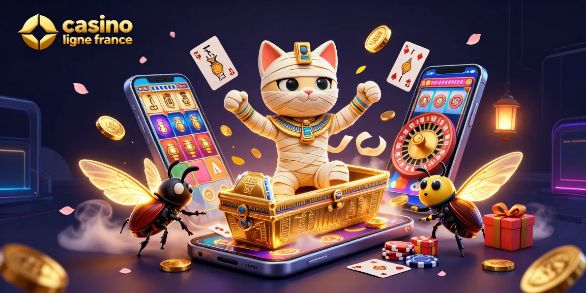 Découvrez le monde du casino en ligne France avec un chat momie égyptien et des jeux captivants.