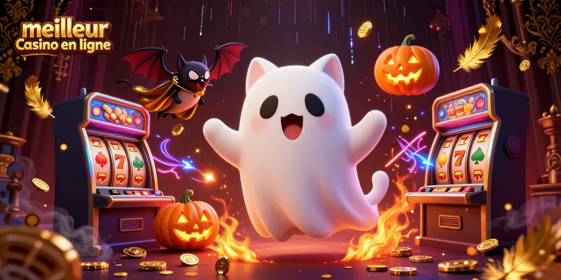 Gagnez des jackpots au meilleur casino en ligne avec l'esprit ludique d'un chat fantôme et un vampire.