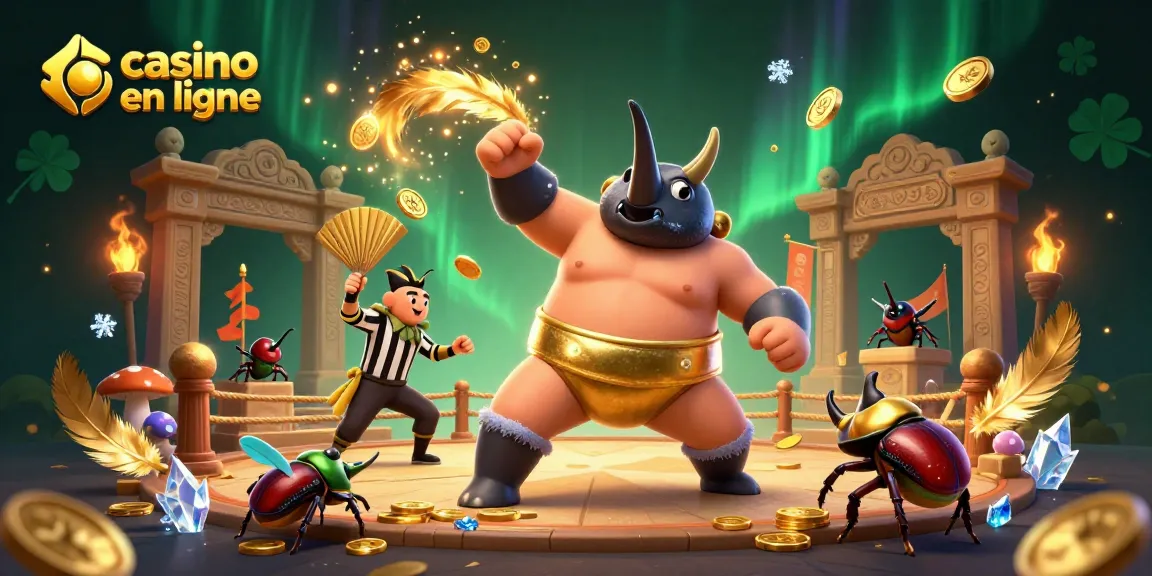 Jouez sur un casino en ligne avec des scènes dynamiques de compétitions de jeux de casino.