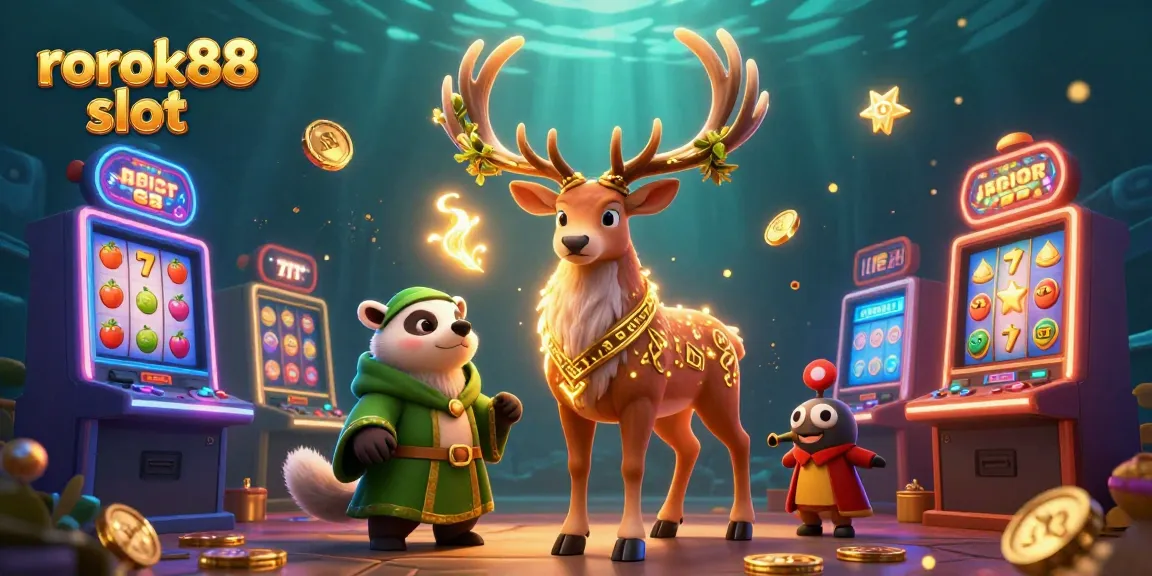 Spin the reels of rokok88 slot in this vibrant 3D casino world filled with magical characters.