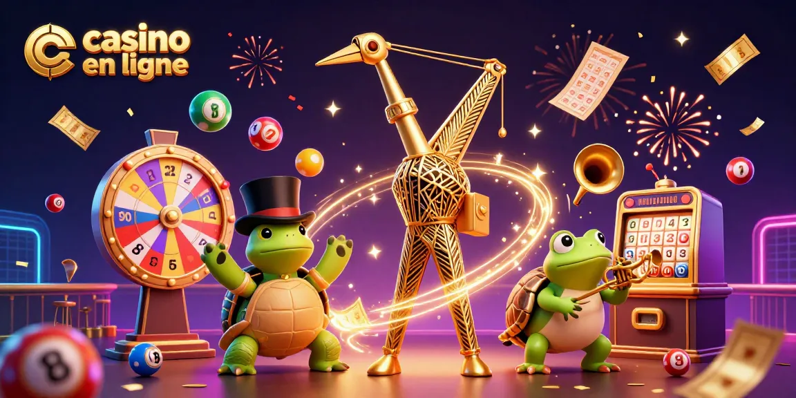 Vivez l'excitation de jeux captivants dans un casino en ligne, avec des personnages animés et des éléments de jeu dynamiques.