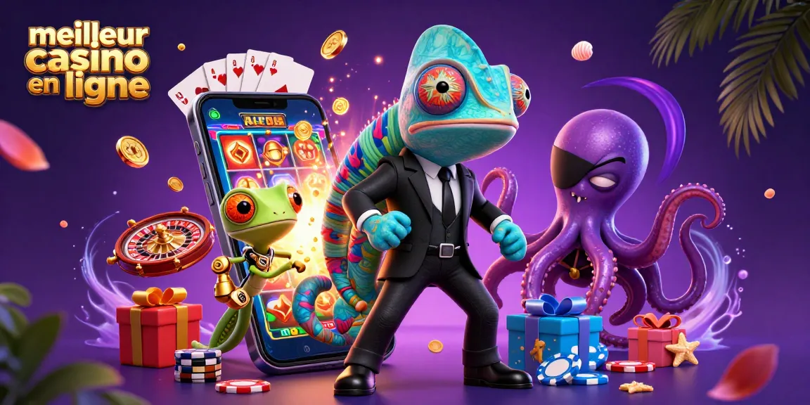 Découvrez le meilleur casino en ligne avec un chameleon espion, un gecko ingénieur, et une pieuvre vilaine.