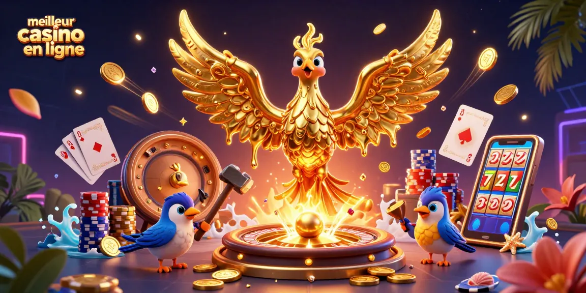 Gagnez à des jeux de casino en jouant sur le meilleur casino en ligne avec une illustration dynamique et des éléments interactifs.