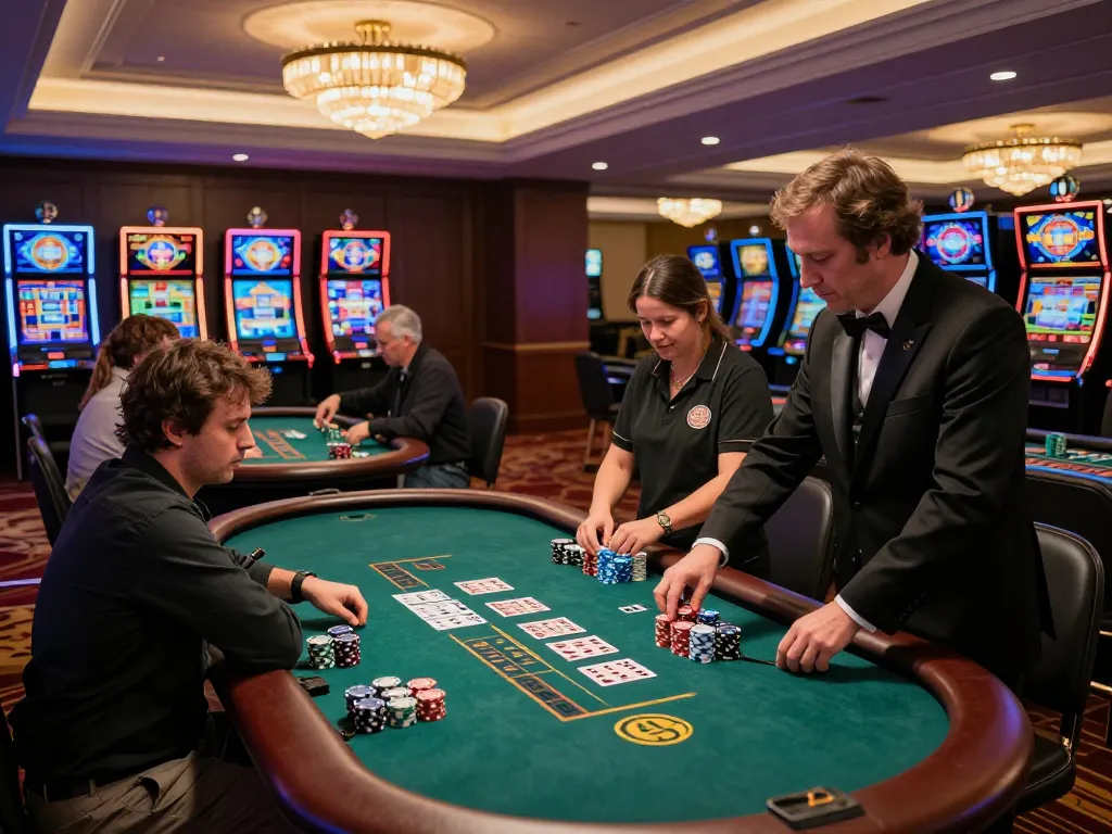 Engaging moment at c168-co's blackjack table with players immersed in the game.