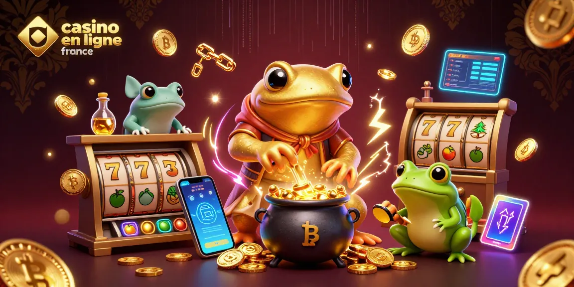 Illustration d'un alchimiste de casino en ligne France créant des pièces d'or avec un jeune apprenti.