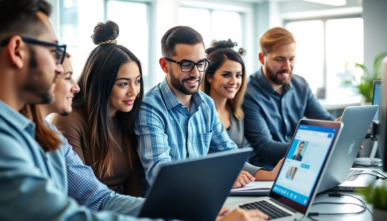 Find verified emails from linkedin through a modern office team focused on digital tools.