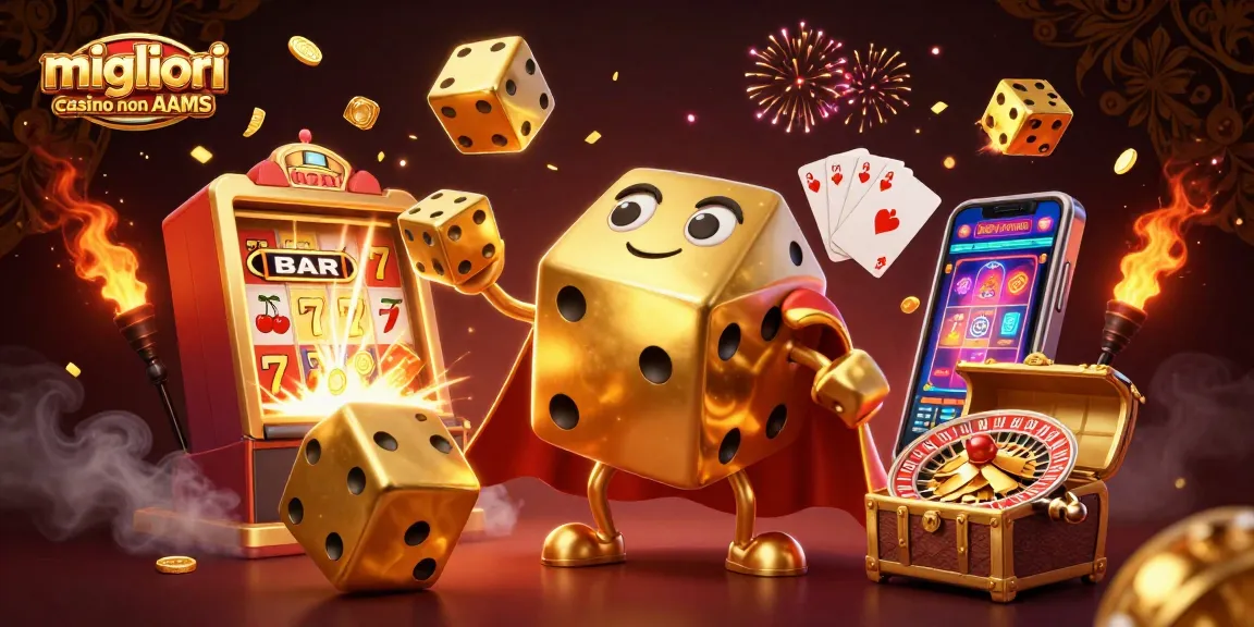 I migliori casino non AAMS: scopri il divertimento dei giochi d'azzardo in un'illustrazione vibrante