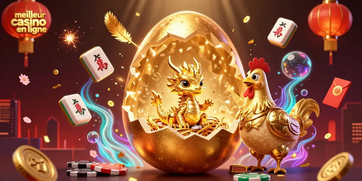 Découvrez le meilleur casino en ligne avec un dragon doré et des éléments de jeu captivants.