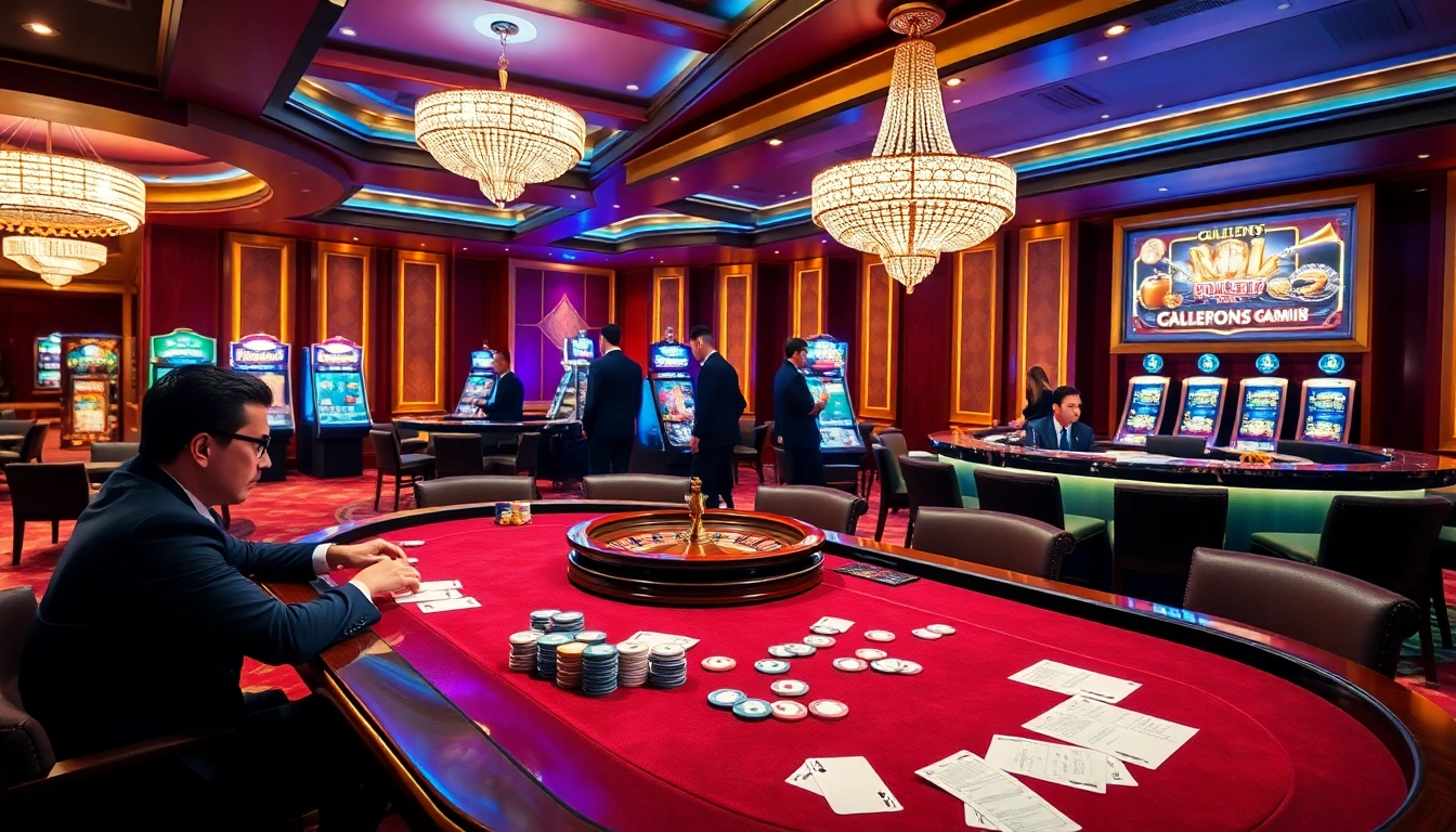 Joueurs engagés à une table de poker dans un cadre de casino fiable en ligne, illustrant stratégie et excitation.