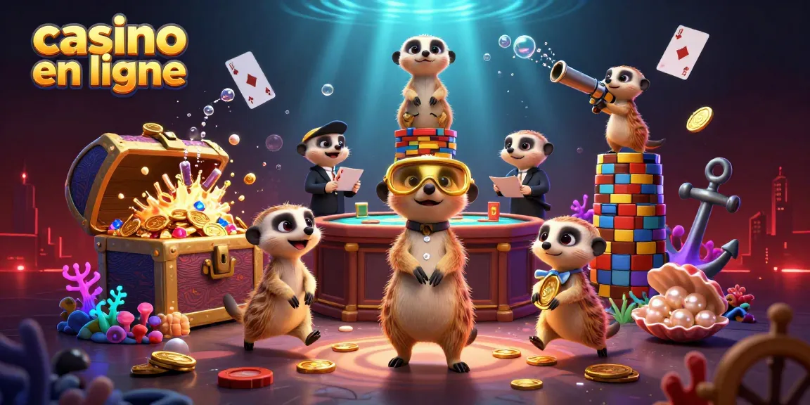 Profitez des sensations des jeux de casino en ligne avec des suricates à la tête d'une opération dynamique et colorée.