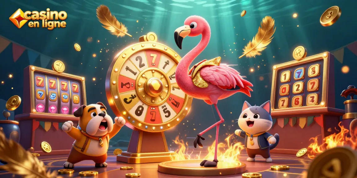 Jouez au casino en ligne avec des personnages de jeu animés et des éléments de jackpot captivants.