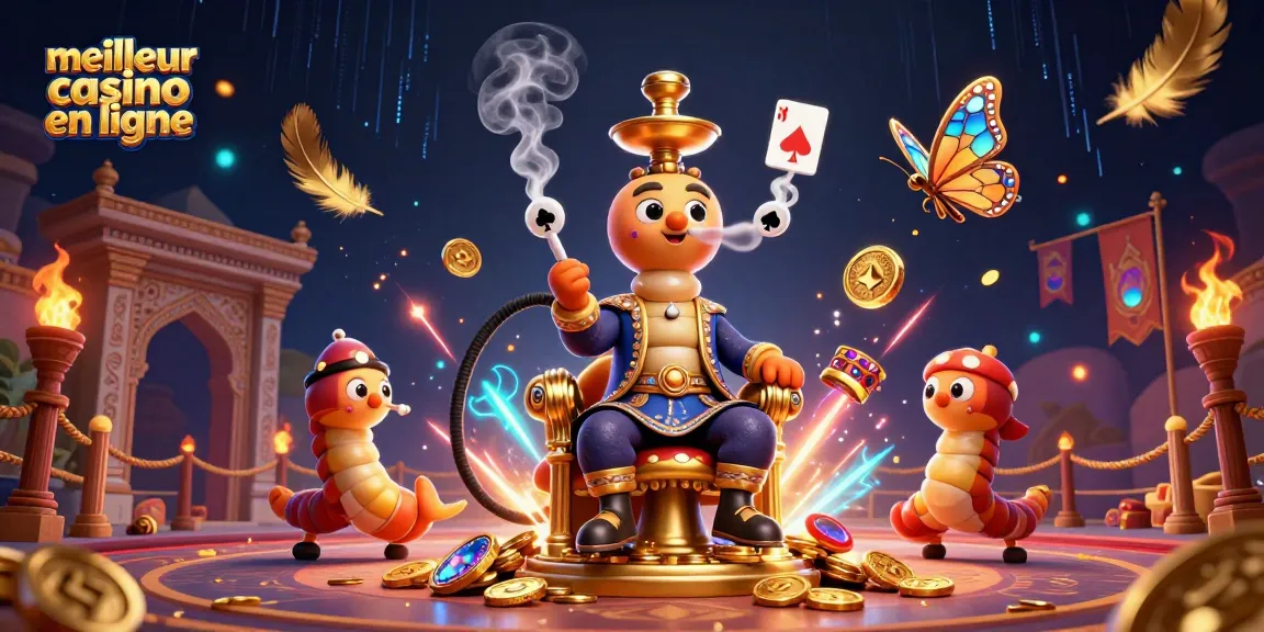 Jouez au meilleur casino en ligne avec une illustration vibrante de personnages colorés et d'éléments de jeu.
