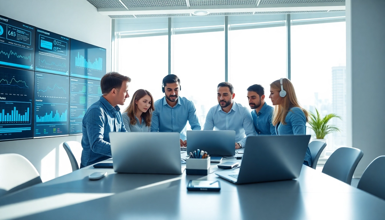Team providing managed IT services Lakeland in a professional office environment.