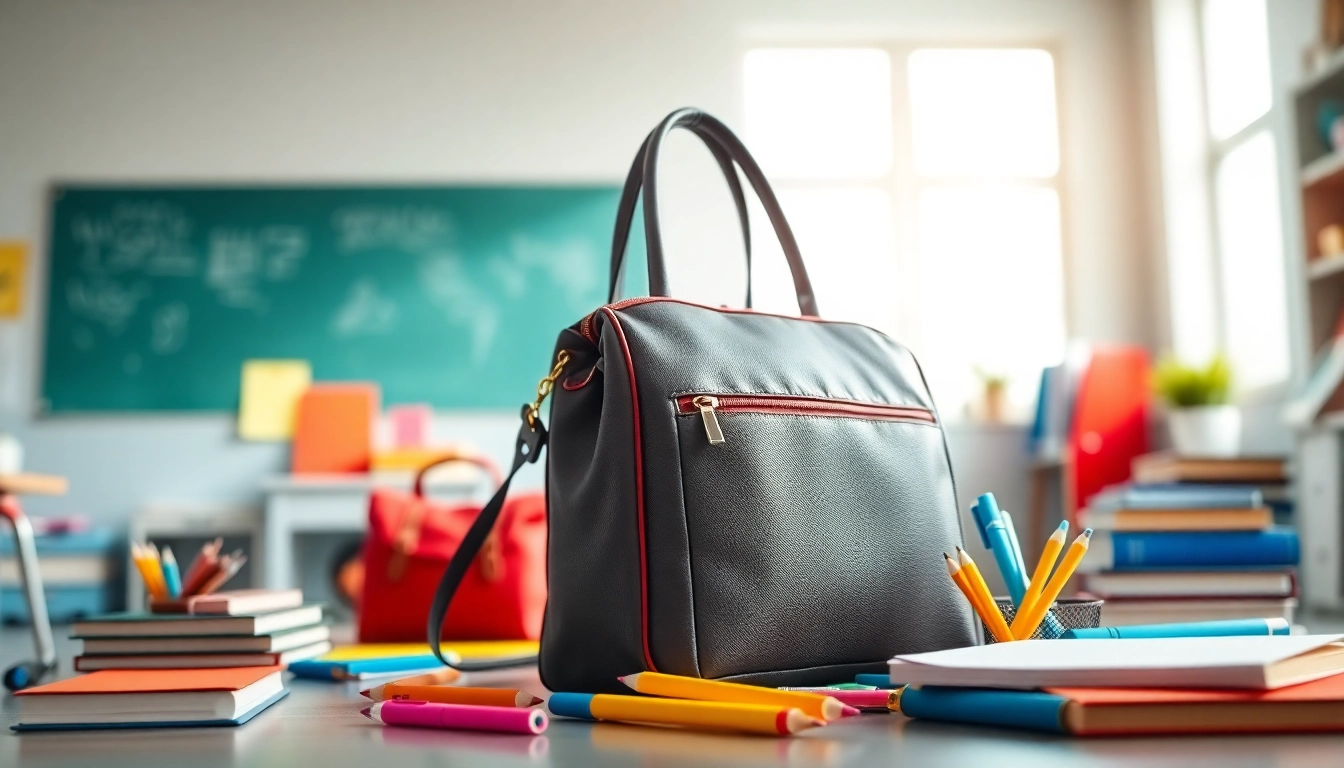 Stilvolle Handtasche für Schulen, die ideal für den Schulalltag geeignet ist und das Lernumfeld verschönert.