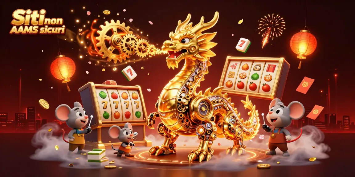 Scopri i migliori siti non AAMS sicuri con draghi e simboli d'azzardo, esperienza di gioco entusiasmante.