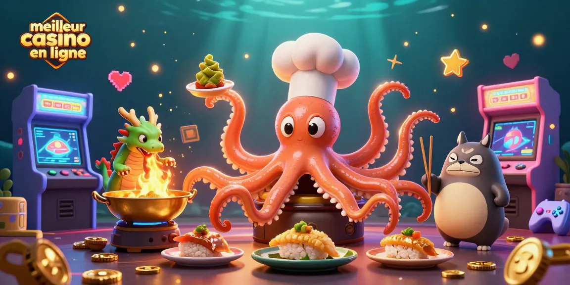 Jouer au meilleur casino en ligne avec une illustration d'animation 3D colorée et dynamique