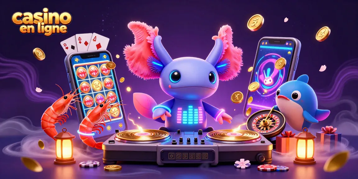 Jouez sur un casino en ligne captivant avec un axolotl DJ et des relances éclatantes.