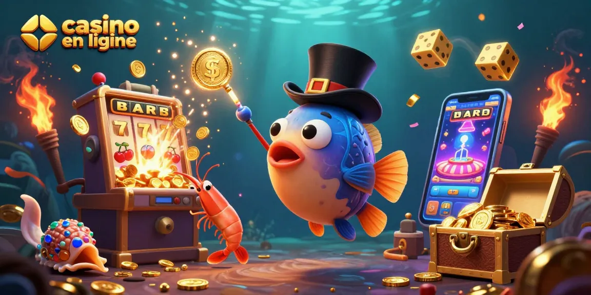 Jouez à des jeux captivants de casino en ligne mettant en scène un poisson-lanterne, une crevette pirate et un escargot rapide.