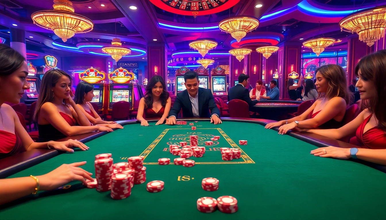 Experience the thrill of 78win as players engage in high-stakes poker gaming.