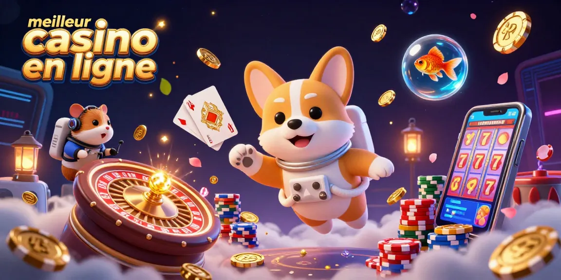 Plongez dans le meilleur casino en ligne avec un corgi astronaute flottant dans un espace de jeux.