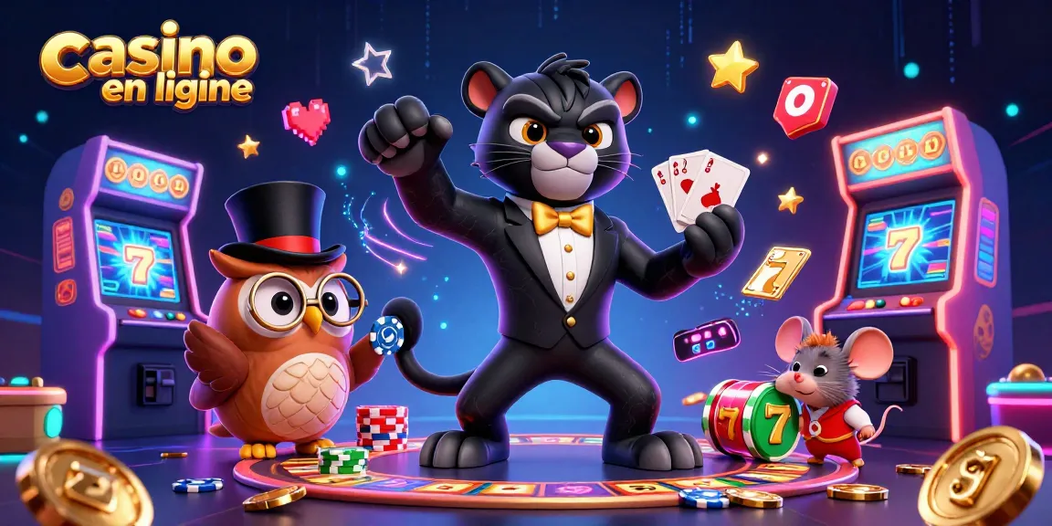 Jouez à des jeux captivants de casino en ligne avec le panthère élégante et ses amis