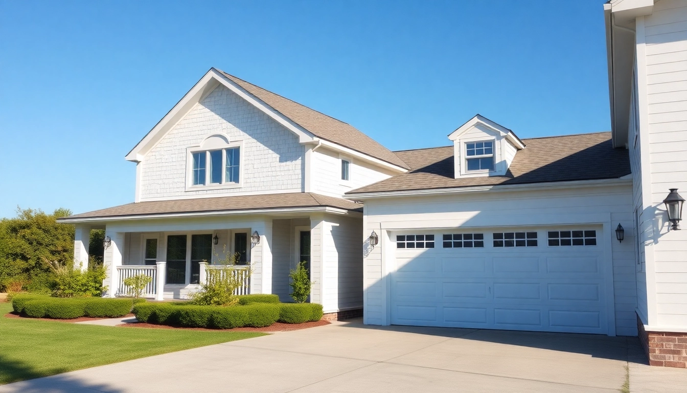 Detailed view of a Cape Cod home addition featuring an attached garage, showcasing elegant architectural elements.