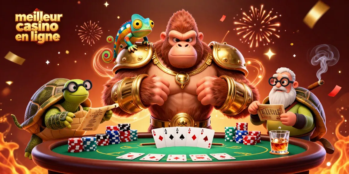 Jouez au meilleur casino en ligne avec le roi gorille, le caméléon espion et la tortue sage.