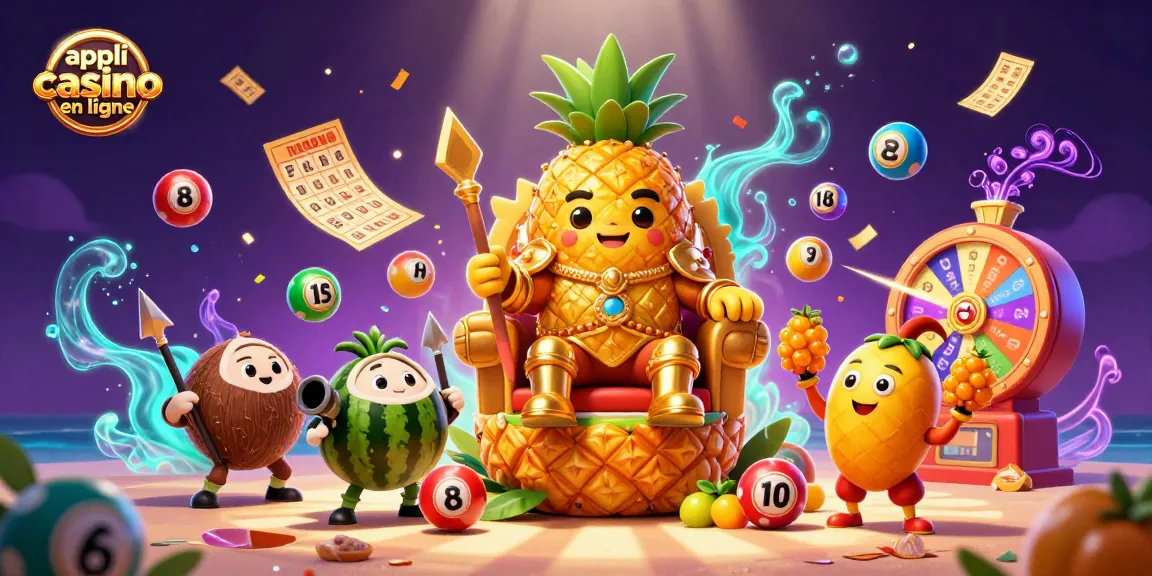 Appli casino en ligne : Plongez dans l'univers vibrant des jeux avec un roi en ananas et des événements palpitants