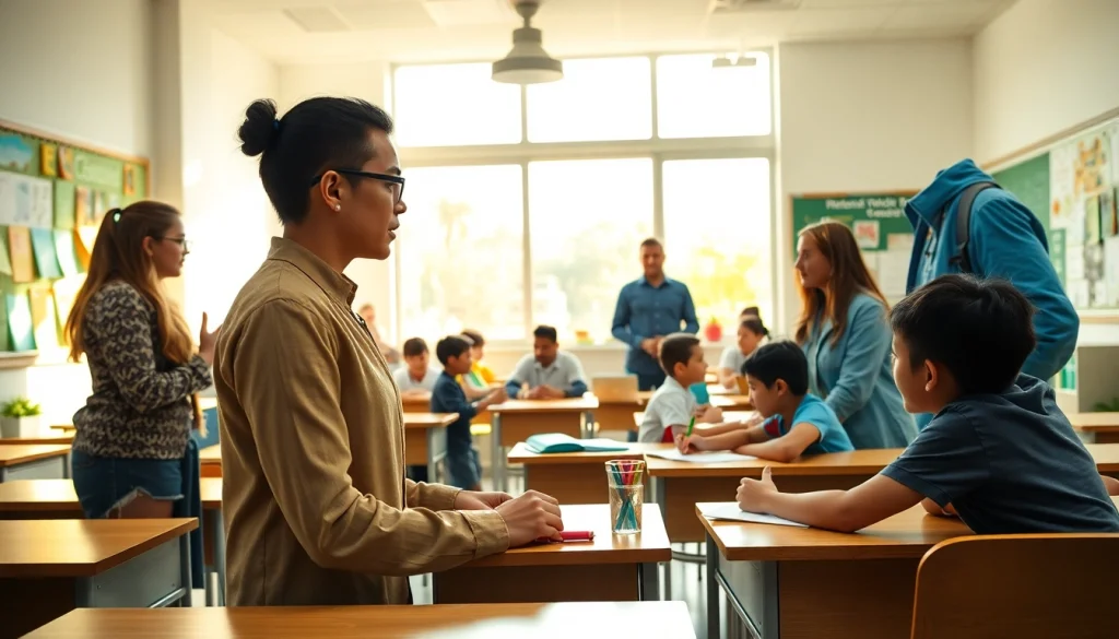 Engaged students participating in interactive Education activities in a dynamic classroom.