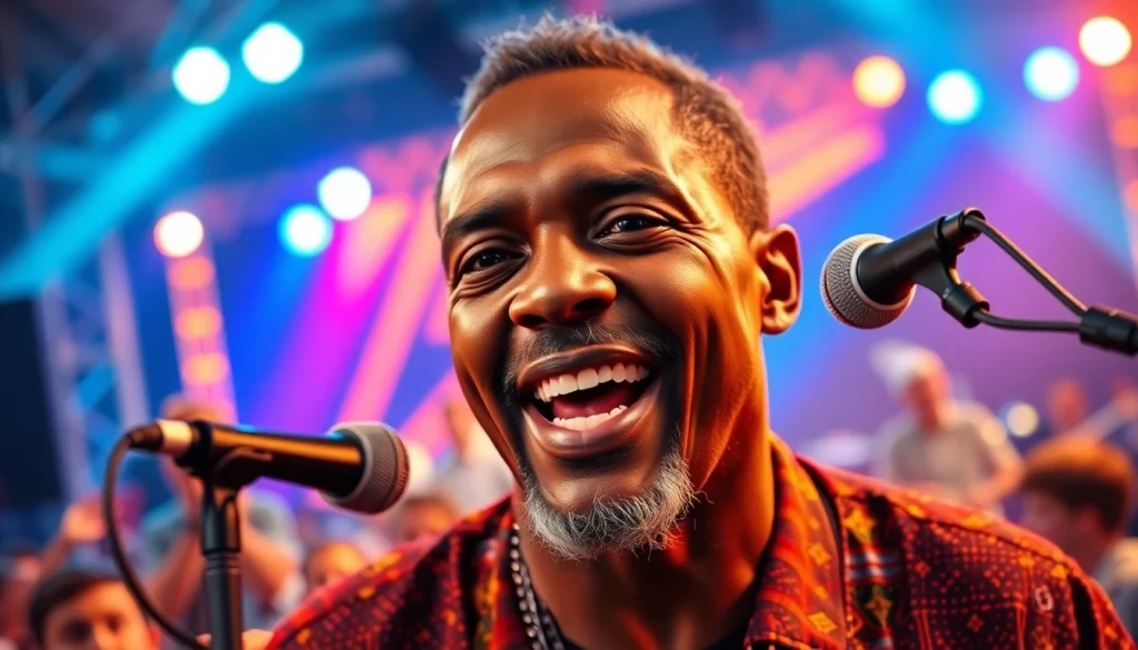 Leroy Silver captivating the audience during a live performance, showcasing his musical talent.