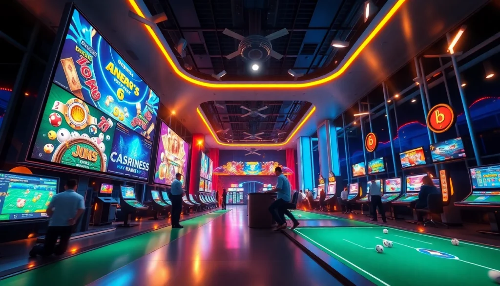 Engaging online gaming experience showcasing LC88 BET's vibrant casino atmosphere with modern technology.