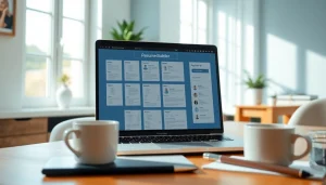 Build a standout resume with our user-friendly Resume Builder featured on a laptop screen.