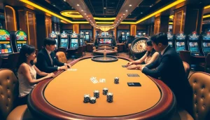 Experience the thrill of gaming with https://f168.today/ at a luxurious poker table.